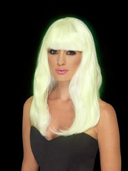 Glow in the dark pruik