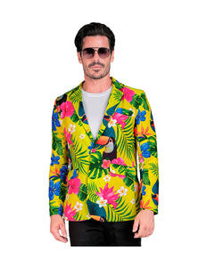 Tropicana toekan colbert heren - tropisch jasje met toekanprint voor beach party