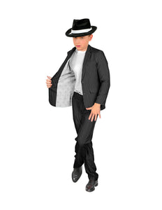 Gangster kostuum Tony kind - maffia verkleedpak met colbert en broek voor carnaval