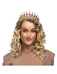 Metalen tiara Royal Christina goud prinses