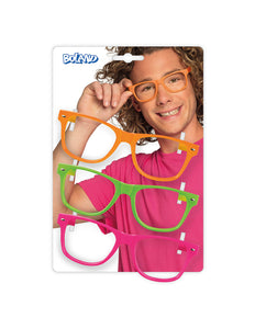 Boland 3 feestbrillen neon kleuren