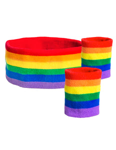 Boland 3 Zweetbandjes regenboog