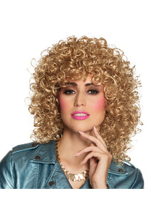 Boland Blonde krullenpruik Club