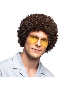 Boland Krullen pruik Ricardo donkerbruin