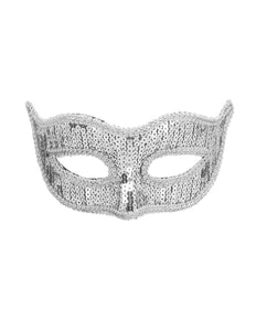 Boland Masker Venice pailletten zilver