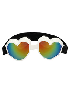 Boland Ski bril Festilove wit hartjes