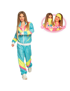 Boland Trainingspak Retro babe neon blauw