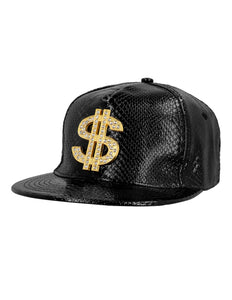 Boland Zwarte pet Dollar Money maker zwart