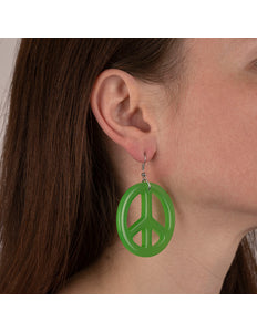 Funny Fashion Groene hippie oorbellen