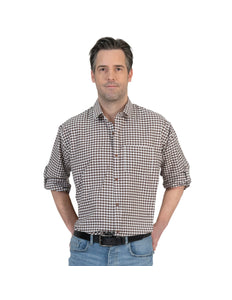 Funny Fashion Shirt oktoberfest bruin wit geblokt