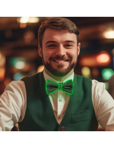 Funny Fashion Vlinderdas met licht groen