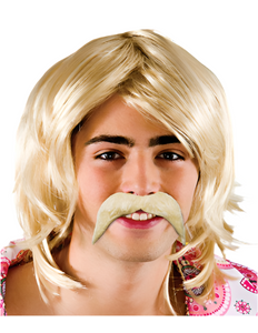 Wicked Costumes Blonde snor 70-jaren stijl