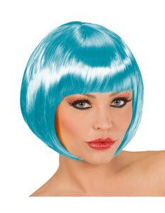 Widmann SRL Azuur blauwe boblijn pruik dames