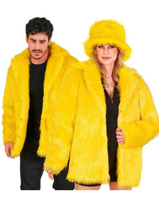 Widmann SRL Bontjas pluche geel kostuum Thijs