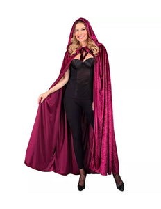 Widmann SRL Bordeaux fluwelen cape met kap 140cm Ilse