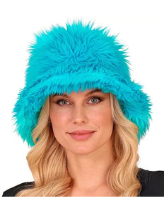 Widmann SRL Bucket hat pluche turquoise Fleur