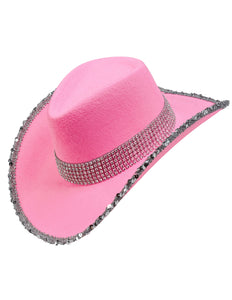 Widmann SRL Cowboyhoed roze bling