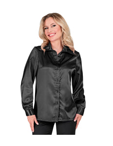 Widmann SRL Dames jaren 70 disco blouse zwart