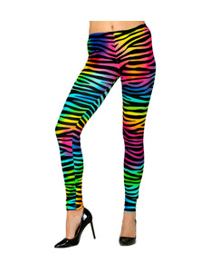 Widmann SRL Disco legging neon zebraprint dames