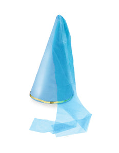 Widmann SRL Feeënhoed blauw met sluier kind