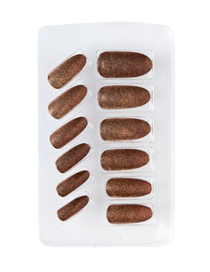 Widmann SRL Glitter opplaknagels bruin