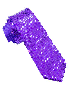 Widmann SRL Glitter stropdas paars pailletten