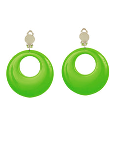 Widmann SRL Groene oorbellen neon disco