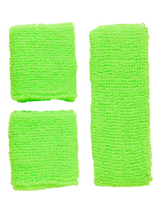 Widmann SRL Groene zweetbanden neon set