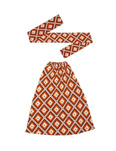 Widmann SRL Hippie accessoireset oranje jaren 70 met hoofdband en beenwarmers