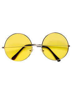 Widmann SRL Hippie bril geel grote glazen