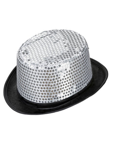 Widmann SRL hoge hoed pailletten zilver
