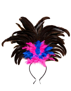 Widmann SRL Hoofdband Copa Cabana veren Zwart roze blauw
