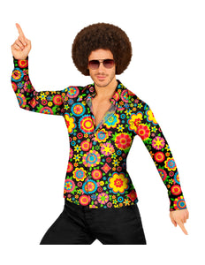 Widmann SRL Jaren 70 shirt bloemenfeest heren