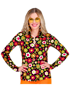 Widmann SRL Jaren 70 shirt flowers dames