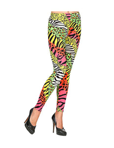 Widmann SRL Jaren 80 legging zebra neon