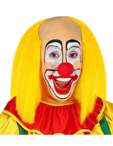 Widmann SRL Kale kop pruik clown met geel haar