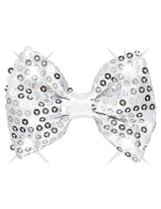 Widmann SRL Knipperende zilveren strikjes voor party's