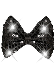 Widmann SRL Knipperende zwarte strikjes voor party's