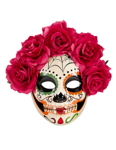 Widmann SRL Masker Dia De Los Muertos Met Rode Rozen