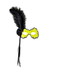 Widmann SRL Neon gele holografische Braziliaanse maskers