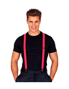Widmann SRL Neon roze bretels verstelbaar