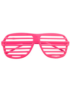 Widmann SRL Neon roze bril met luikjes