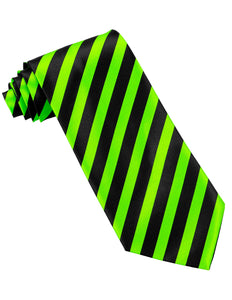 Widmann SRL Neon stropdas groen zwart gestreept