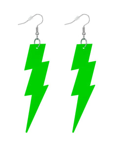 Widmann SRL Oorbellen jaren 80 bliksem neon groen