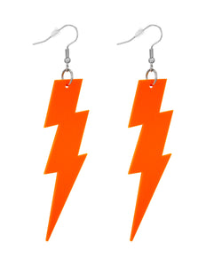 Widmann SRL Oorbellen jaren 80 bliksem neon oranje