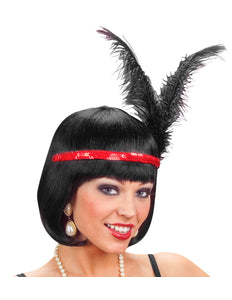 Widmann SRL Pailletten hoofdband Charleston rood