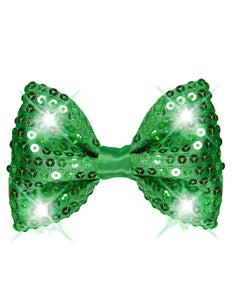 Widmann SRL Pailletten strikje met licht kleur groen