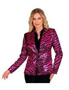 Widmann SRL Paillettenjas in dierenprint roze