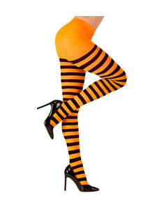 Widmann SRL Panty oranje zwart gestreept dames