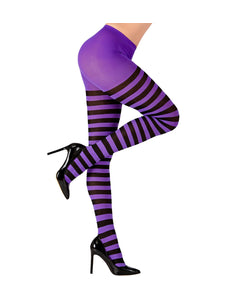 Widmann SRL Panty paars zwart gestreept dames